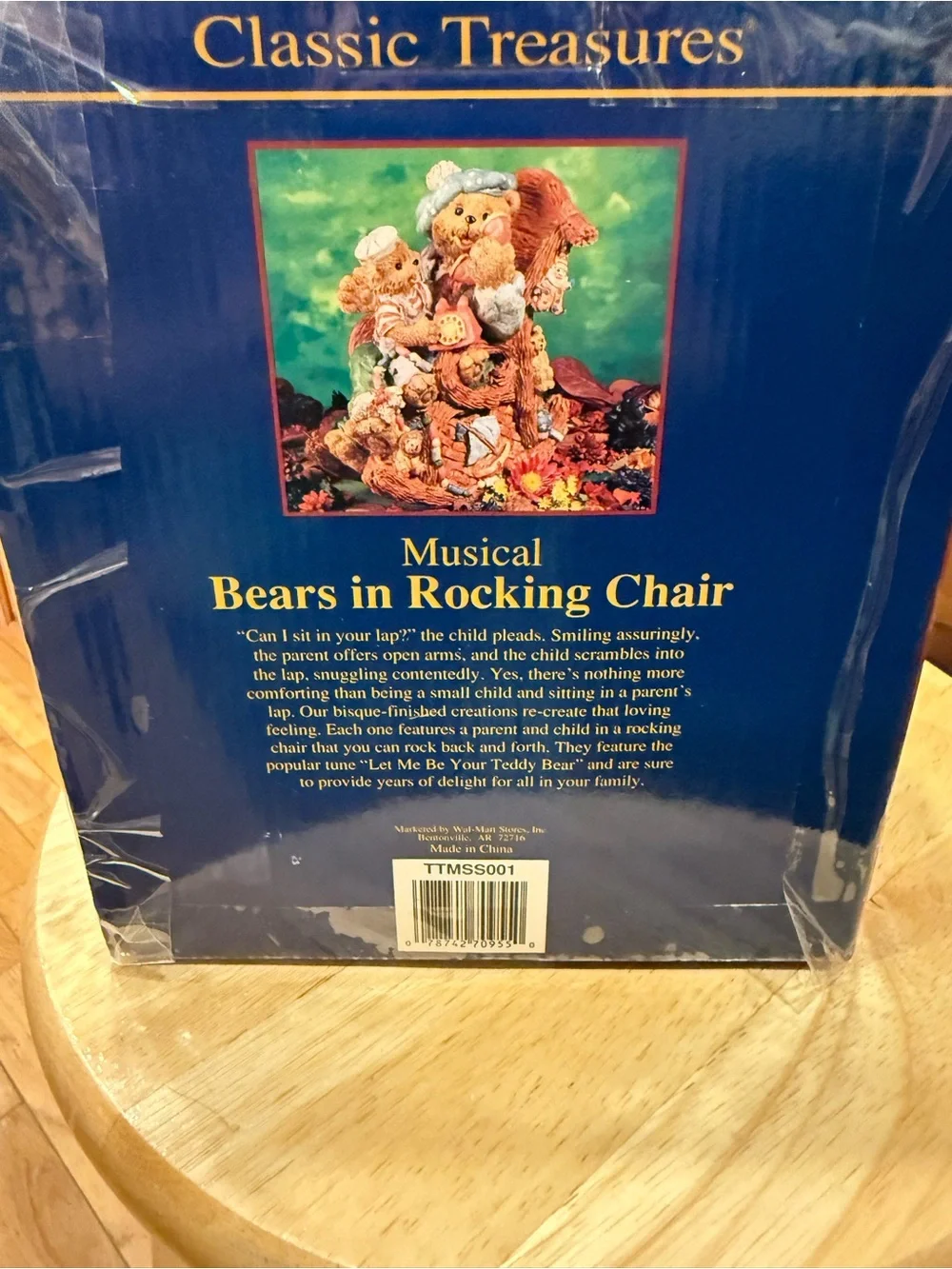 Vintage Musical Bears in Rocking Chair - Multicolor